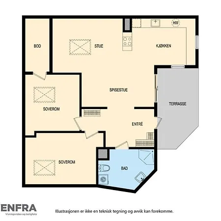 Sentral Loftsleilighet Med Solfylt Utetplass Apartment